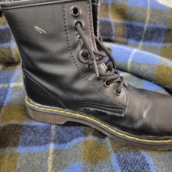 Dr. Martens Black Leather Moto Boots - Picture 6 of 9